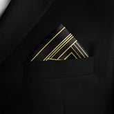 CHIC GOLDEN SILK POCKET SQUARE